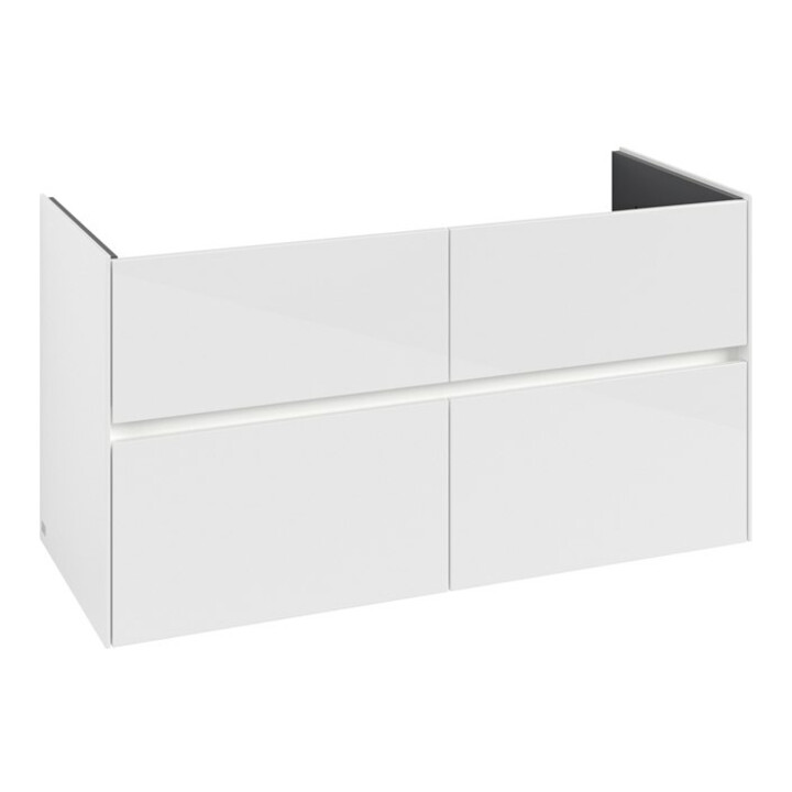 V&B Collaro Meuble sous lavabo 116,1x61x48cm, WT mi, LED 8,6W, blanc brillant