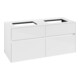 V&B Collaro Meuble sous lavabo 120x54,8x50 cm, 2 tiroirs, blanc brillant-1