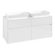 V&B Collaro Meuble sous lavabo 120x54,8x50 cm, 2 tiroirs, blanc brillant-3