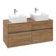 V&B Collaro Meuble sous lavabo 120x54,8x50 cm, 2 tiroirs, chêne Kansas-1