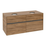 V&B Collaro Meuble sous lavabo 120x54,8x50 cm, 2 tiroirs, chêne Kansas-3