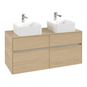 V&B Collaro Meuble sous lavabo 120x54,8x50 cm, 2 tiroirs, chêne nordique