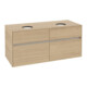 V&B Collaro Meuble sous lavabo 120x54,8x50 cm, 2 tiroirs, chêne nordique-3