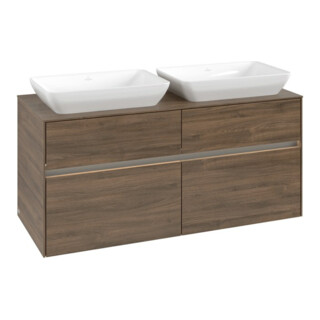 V&B Collaro Meuble sous lavabo 120x54,8x50 cm, 2 tiroirs, LED 8,8W, Ar Oa