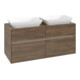 V&B Collaro Meuble sous lavabo 120x54,8x50 cm, 2 tiroirs, LED 8,8W, Ar Oa-1
