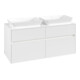 V&B Collaro Meuble sous lavabo 120x54,8x50 cm, 2 tiroirs, LED 8,8W, blanc mat-1