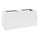 V&B Collaro Meuble sous lavabo 120x54,8x50 cm, 2 tiroirs, LED 8,8W, blanc mat-3
