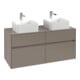 V&B Collaro Meuble sous lavabo 120x54,8x50 cm, 2 tiroirs, LED 8,8W, Mar blanc-1