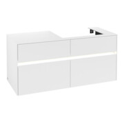 V&B Collaro Meuble sous lavabo 120x54,8x50 cm, droite, LED 8,8 W, blanc mat