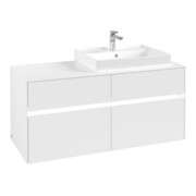 V&B Collaro Meuble sous lavabo 120x54,8x50 cm, droite, LED 8,8 W, blanc mat-3
