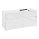 V&B Collaro Meuble sous lavabo 120x54,8x50 cm, lavabo à droite, LED 8,8 W, blanc brillant-1