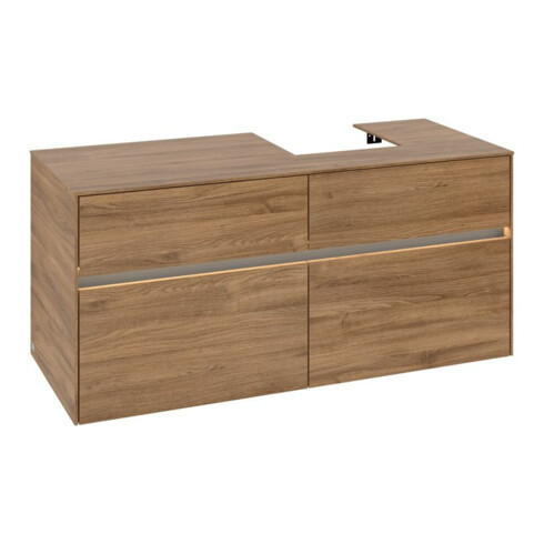 V&B Collaro Meuble sous lavabo 120x54,8x50 cm, lavabo à droite, LED 8,8 W, Kan Oa