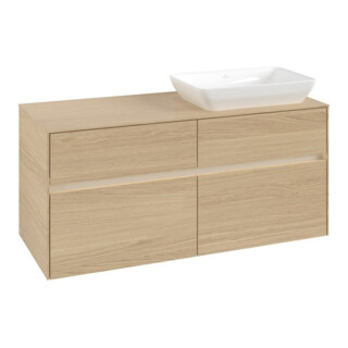 V&B Collaro Meuble sous-lavabo 120x54,8x50 cm, lavabo droit, LED 8,8 W, Nord Oa