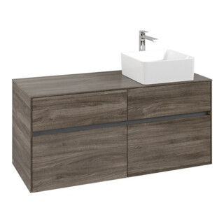 V&B Collaro Meuble sous lavabo 120x54,8x50 cm, lave-mains à droite, chêne pierre