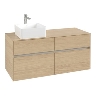 V&B Collaro Meuble sous lavabo 120x54,8x50 cm, LV gauche, Chêne Nordic