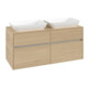 V&B Collaro Meuble sous lavabo 120x54,8x50 cm, pour 2 lavabos, chêne nordique-1