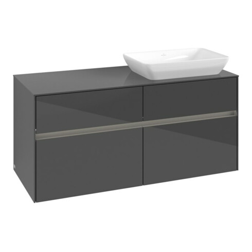 V&B Collaro Meuble sous lavabo 120x54,8x50 cm, vasque droite, LED 8,8 W, glo Gr