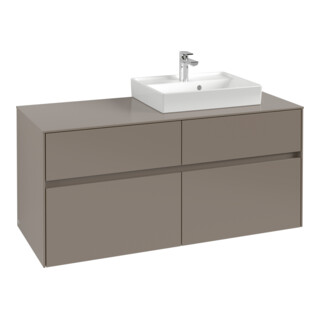V&B Collaro Meuble sous lavabo 120x54,8x50 cm, vasque droite, LED 8,8 W, gris so.