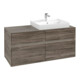 V&B Collaro Meuble sous lavabo 120x54,8x50 cm, vasque droite, LED 8,8 W, st. Oa-1