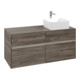 V&B Collaro Meuble sous lavabo 120x54,8x50 cm, vasque droite, LED 8,8 W, st. Oa-4