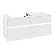 V&B Collaro Meuble sous lavabo 120x54,8x50 cm, WT l, LED 8,8 W, blanc mat-3