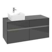 V&B Collaro Meuble sous-lavabo 120x54,8x50 cm, WT l, LED 8,8 W, glo Gr-3