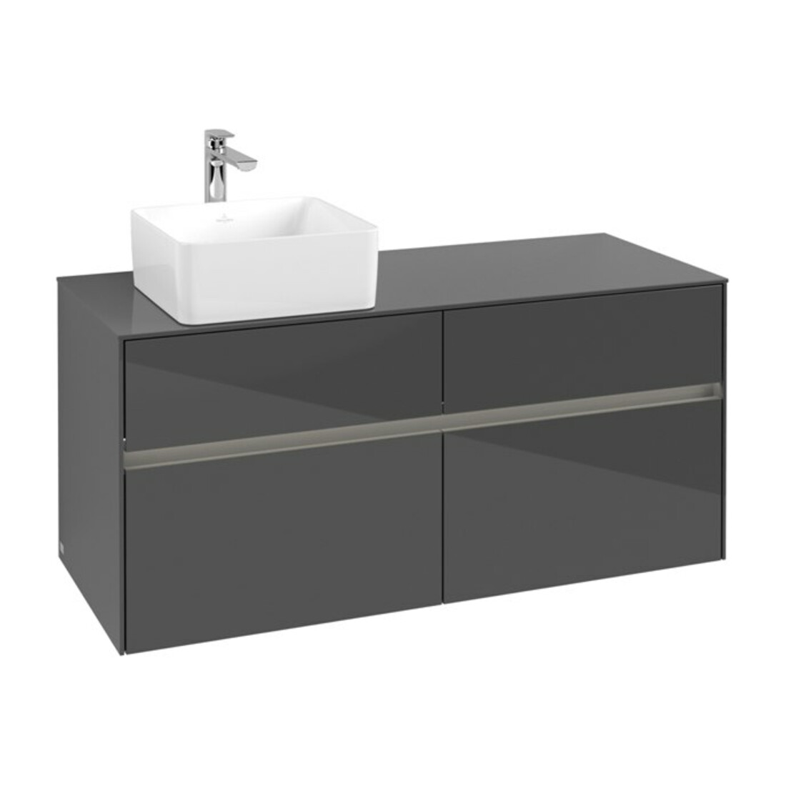 V&B Collaro Meuble sous-lavabo 120x54,8x50 cm, WT l, LED 8,8 W, glo Gr