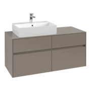 V&B Collaro Meuble sous lavabo 120x54,8x50 cm, WT l, LED 8,8 W, gris so.