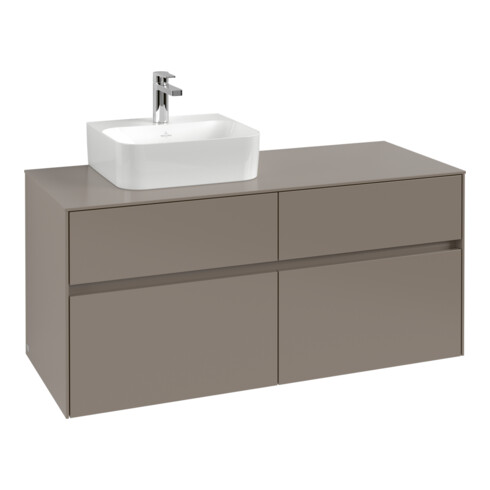 V&B Collaro Meuble sous lavabo 120x54,8x50 cm, WT l, LED 8,8 W, Taupe