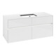 V&B Collaro Meuble sous lavabo 120x54,8x50 cm, WT mi, LED 8,8 W, blanc brillant-1