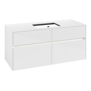 V&B Collaro Meuble sous lavabo 120x54,8x50 cm, WT mi, LED 8,8 W, blanc brillant