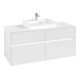 V&B Collaro Meuble sous lavabo 120x54,8x50 cm, WT mi, LED 8,8 W, blanc brillant-1