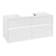 V&B Collaro Meuble sous lavabo 120x54,8x50 cm, WT mi, LED 8,8 W, blanc brillant