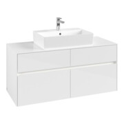 V&B Collaro Meuble sous lavabo 120x54,8x50 cm, WT mi, LED 8,8 W, blanc brillant-3