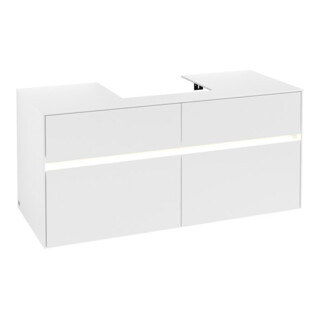 V&B Collaro Meuble sous lavabo 120x54,8x50 cm, WT mi, LED 8,8 W, blanc mat
