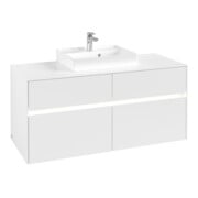 V&B Collaro Meuble sous lavabo 120x54,8x50 cm, WT mi, LED 8,8 W, blanc mat-3
