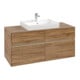 V&B Collaro Meuble sous lavabo 120x54,8x50 cm, WT mi, LED 8,8 W, Kan Oa-1