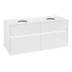 V&B Collaro Meuble sous lavabo 120x54,8x50cm, 2 tiroirs, LED 8,8W, blanc brillant-3