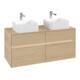 V&B Collaro Meuble sous lavabo 120x54,8x50cm, 2 tiroirs, LED 8,8W, Nord Oa-1