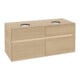 V&B Collaro Meuble sous lavabo 120x54,8x50cm, 2 tiroirs, LED 8,8W, Nord Oa-4