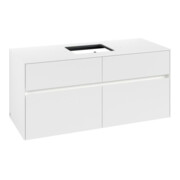 V&B Collaro Meuble sous lavabo 120x54,8x50cm, avec LED 8,8 W, blanc mat