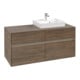 V&B Collaro Meuble sous lavabo 120x54,8x50cm, lavabo à droite, LED 8,8 W, Ariz. Oa-1