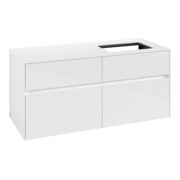 V&B Collaro Meuble sous lavabo 120x54,8x50cm, lavabo à droite, LED 8,8 W, blanc brillant-3