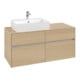 V&B Collaro Meuble sous lavabo 120x54,8x50cm, lavabo à gauche, chêne nordique-3