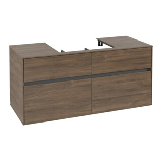 V&B Collaro Meuble sous lavabo 120x54,8x50cm, vasque centrale, chêne Arizona
