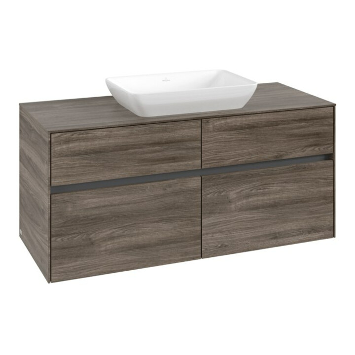 V&B Collaro Meuble sous lavabo 120x54,8x50cm, vasque centrale, chêne stone