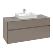 V&B Collaro Meuble sous lavabo 120x54,8x50cm, vasque centrale, gris cachemire-1