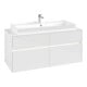 V&B Collaro Meuble sous lavabo 120x54,8x50cm, WT mi, LED 8,8 W, blanc brillant-4