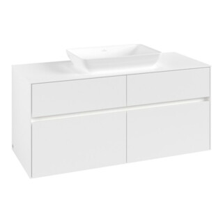V&B Collaro Meuble sous lavabo 120x54,8x50cm, WT mi, LED 8,8 W, blanc mat