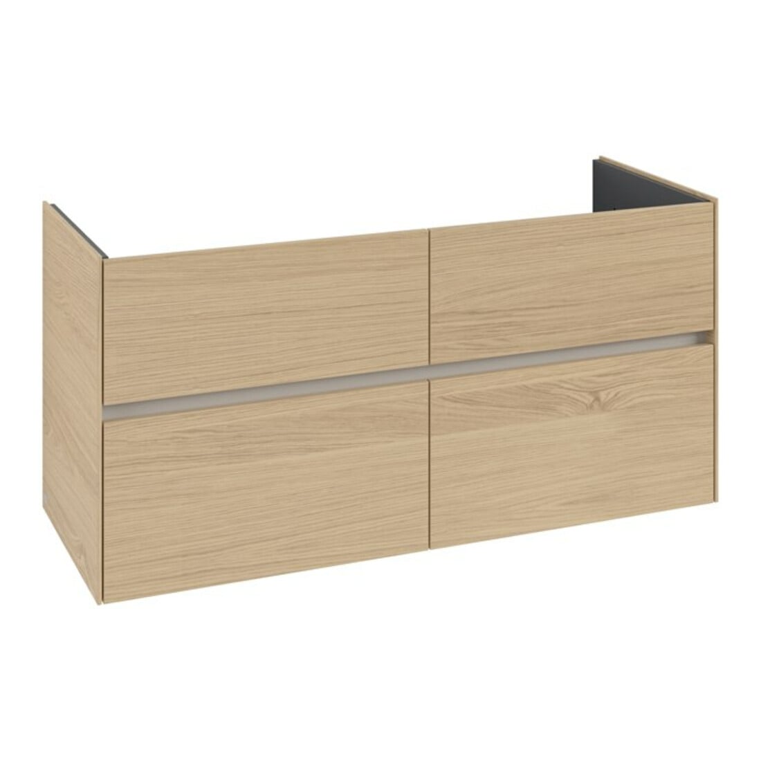 V&B Collaro Meuble sous lavabo 126,1x61x48 cm, vasque centrale, chêne nordique